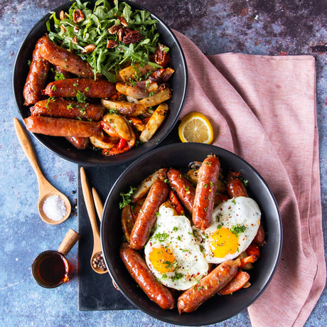 Maple Sausage with Savoury Maple Glazed Roasted Vegetables