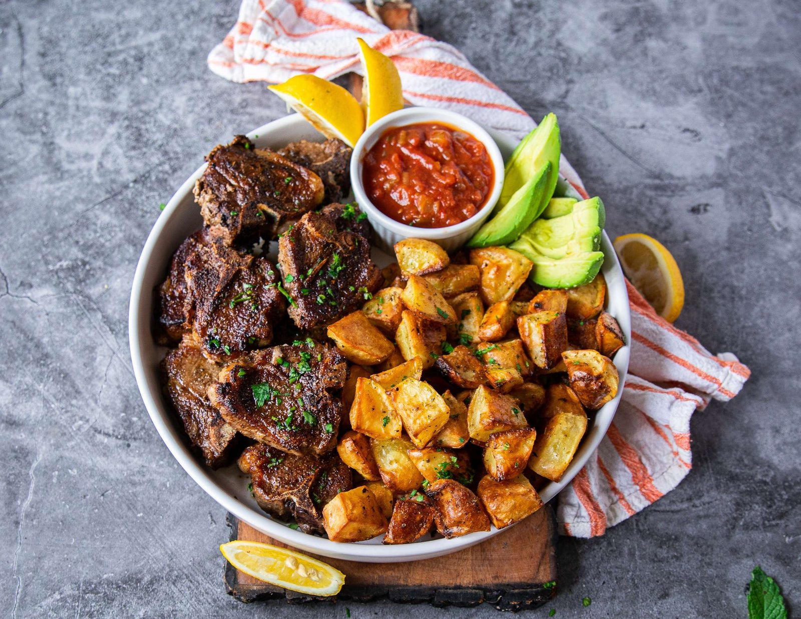Easy Stove Top Lamb Chops with Roast Potatoes - Sealand Quality Foods