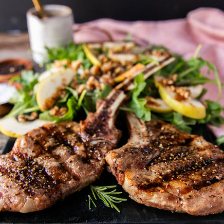 Grilled Veal Chop With Balsamic Glaze