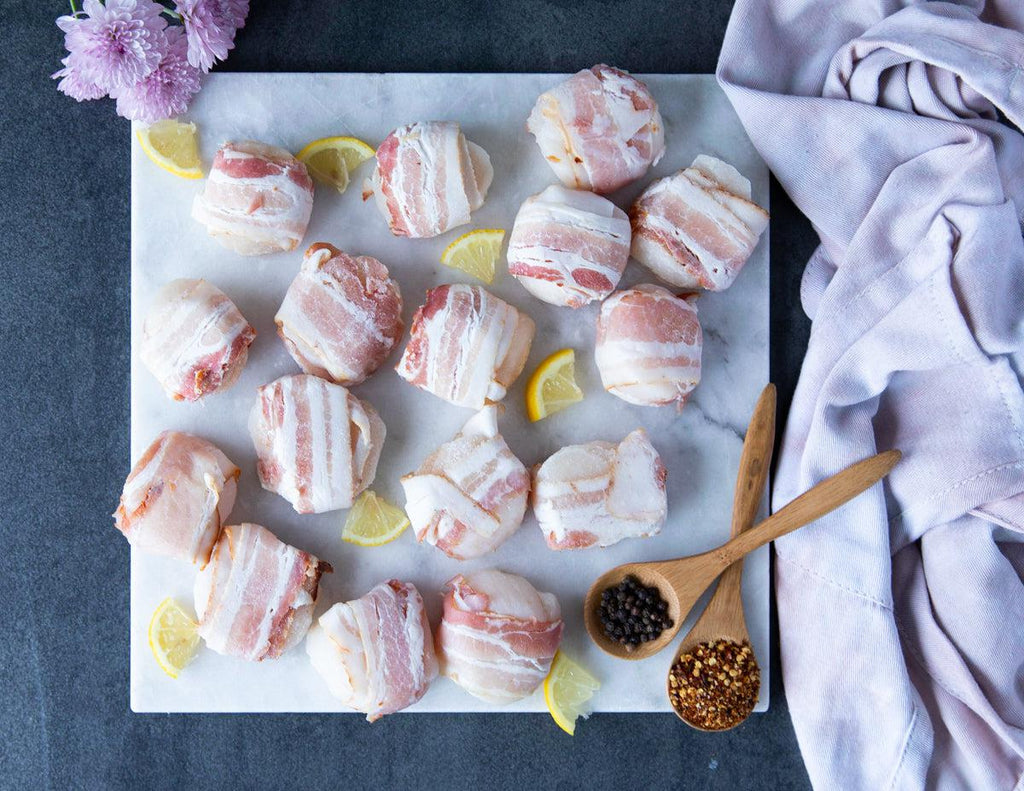 Bacon-Wrapped Natural Dry Scallops