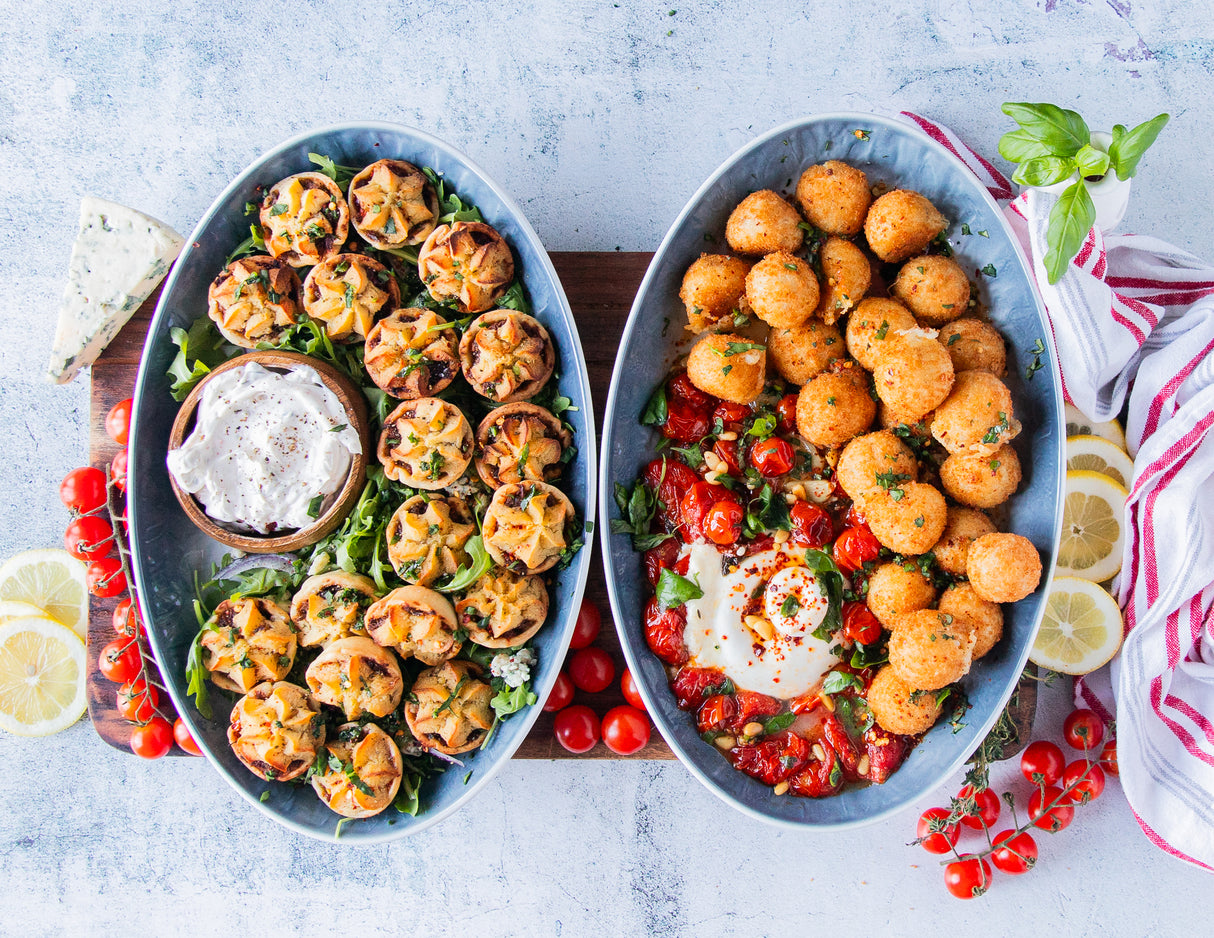 Mini Arancini Balls & Braised Beef, Horseradish Mashed Potato Mini Tarts