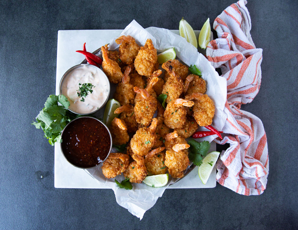 Sealand Quality Foods Gluten-Free Colossal Coconut Shrimp with Dipping Sauces