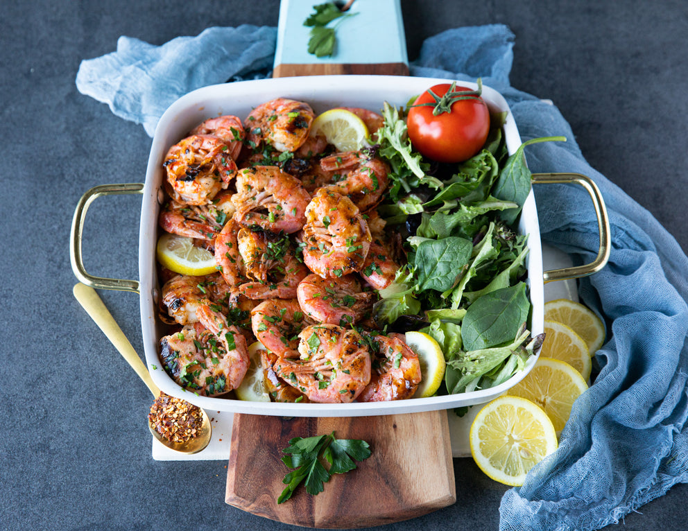 Sealand Quality Foods Oven Baked Red Wild Argentinian Shrimp with Lemon and Chives