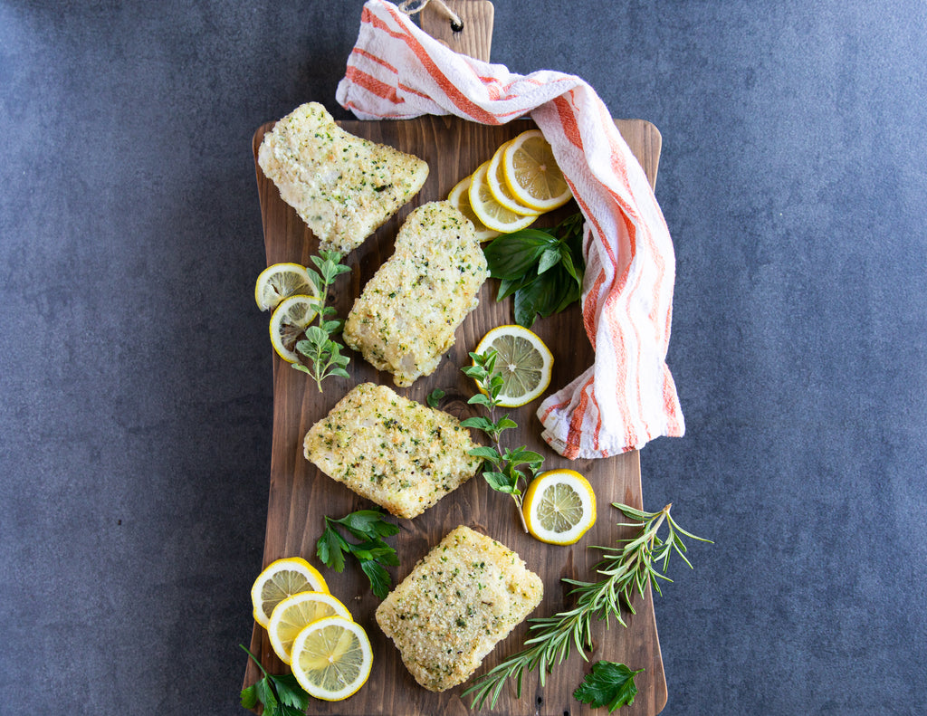 Raw Herb Crusted Cod Fillets by Sealand Quality Foods