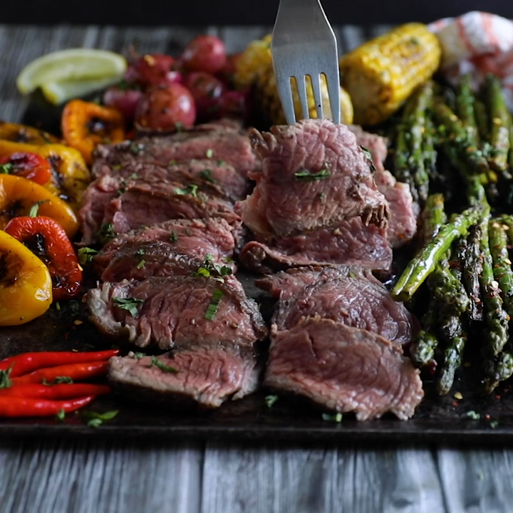 Sealand's Top Sirloin Baseball Steak Cooked Medium Rare and Sliced