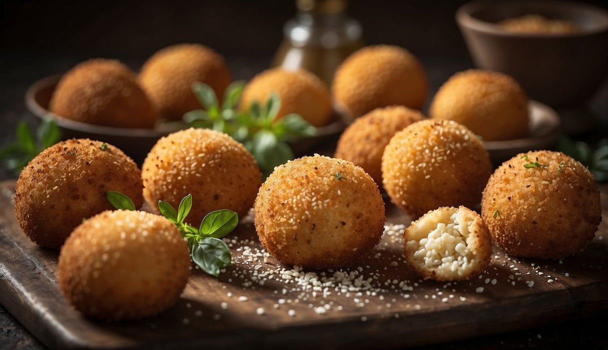 Mini Arancini Balls & Braised Beef, Horseradish Mashed Potato Mini Tarts