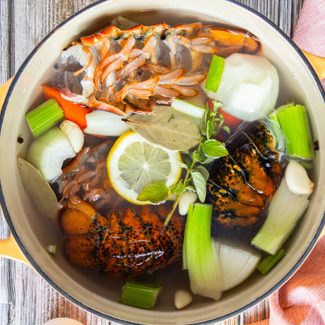 Butter Poached Lobster and Lobster Stock
