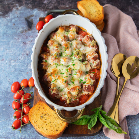 Cheesy Meatball Casserole