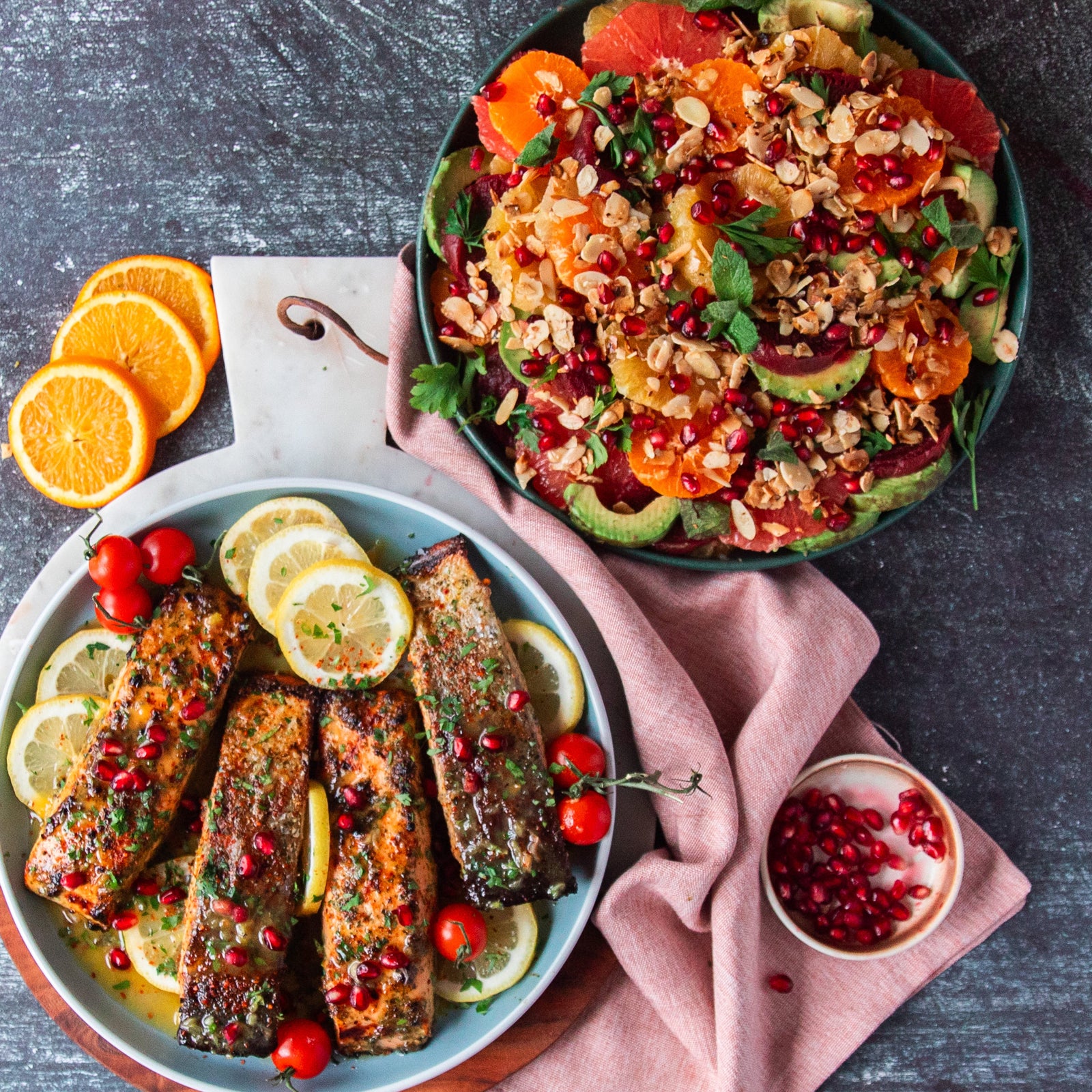 Baked Citrus Salmon with Zesty Citrus Avocado Salad - Sealand Quality Foods
