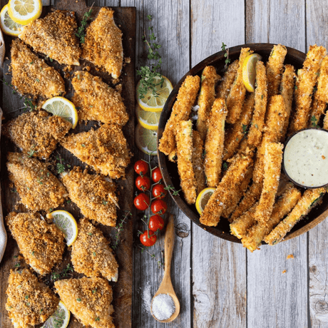 Parmesan Baked Perch With Zucchini Fries