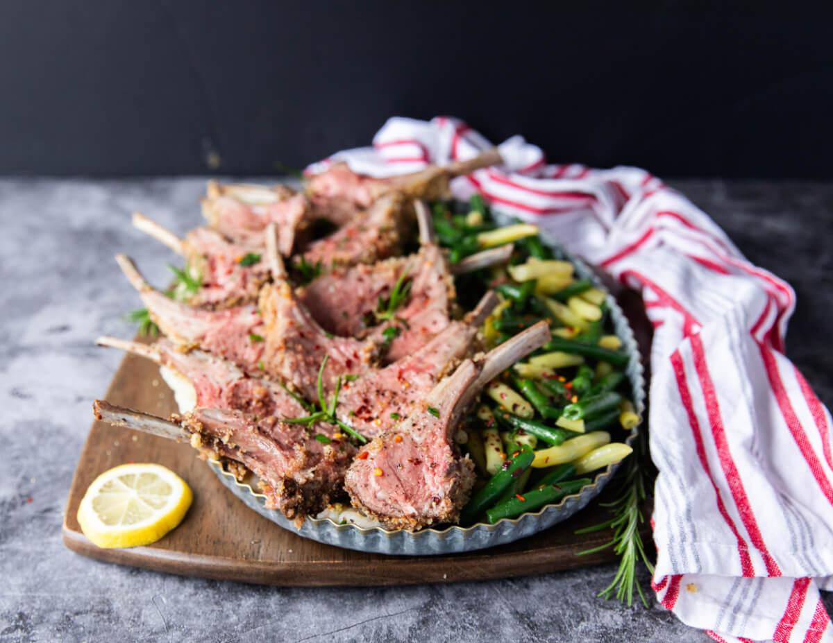 Rosemary Mustard Crusted Rack Of Lamb