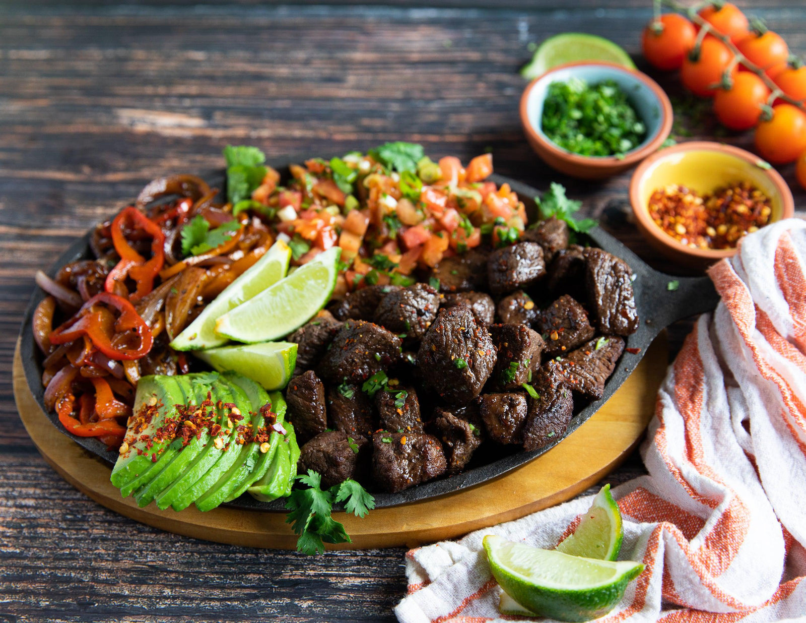 Mexican Fajita Steak with Beef Tips