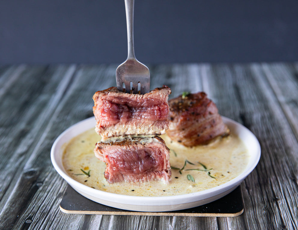Sealand Quality Foods 4oz Bacon Wrapped Tenderloin in Rosemary Cream Sauce