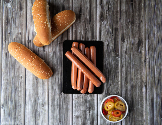 Sealand's All Beef Grass Fed Hot Dogs Out of Package and Ready to Cook