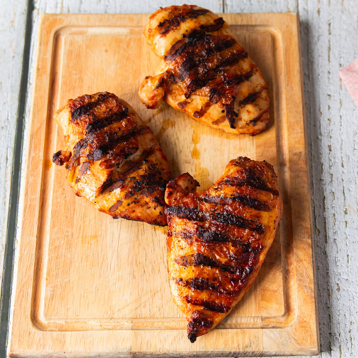 Seasoned Skin On BBQ Chicken Breasts