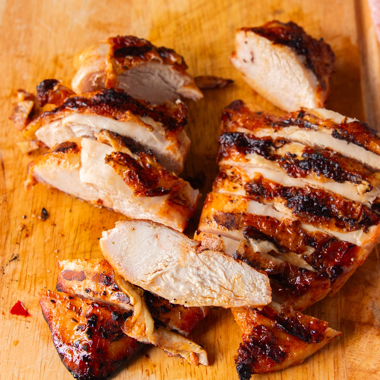 Seasoned Skin On BBQ Chicken Breasts