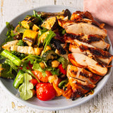 Seasoned Skin On BBQ Chicken Breasts