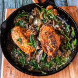 Seasoned Skin On BBQ Chicken Breasts