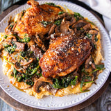 Seasoned Skin On BBQ Chicken Breasts