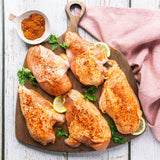 Seasoned Skin On BBQ Chicken Breasts