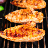 Seasoned Skin On BBQ Chicken Breasts