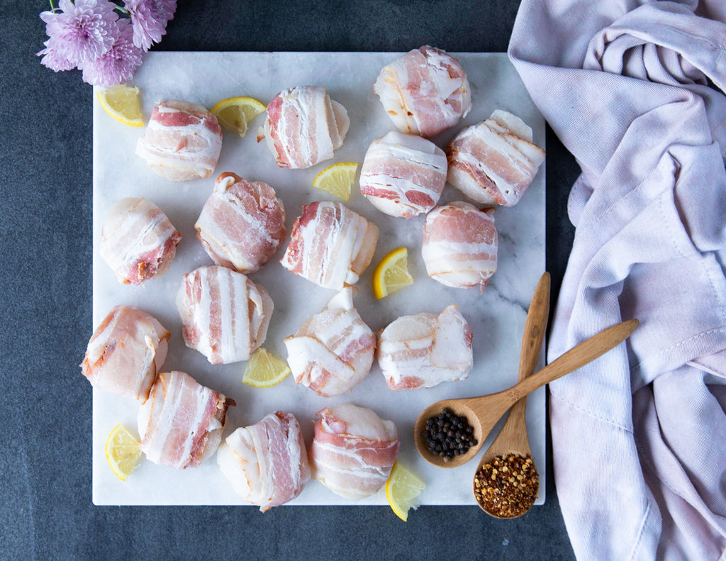 Sealand Quality Foods Bacon Wrapped Natural Dry Scallops