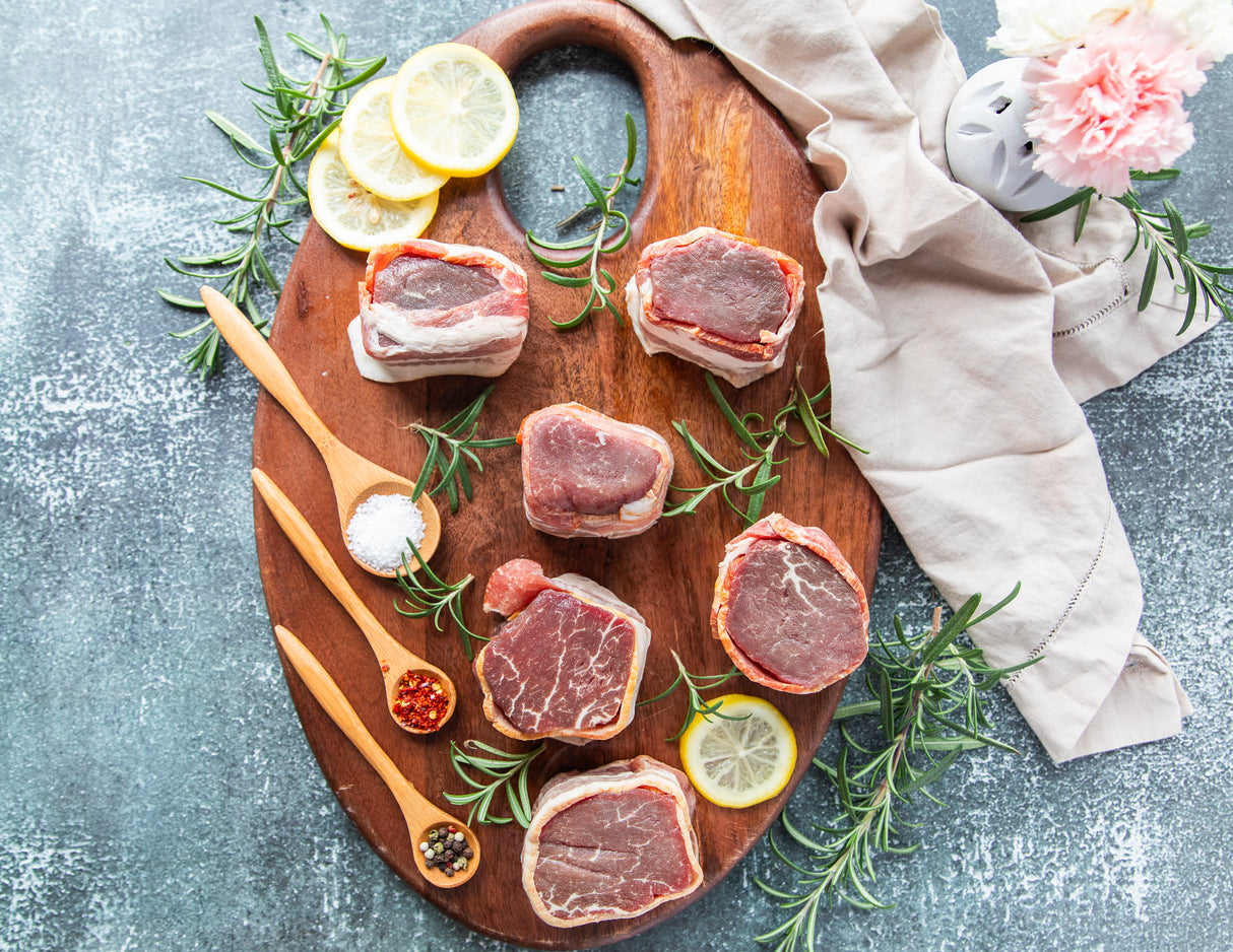 Bacon Wrapped Tenderloin Steaks 5oz