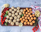 Mini Arancini Balls & Braised Beef, Horseradish Mashed Potato Mini Tarts