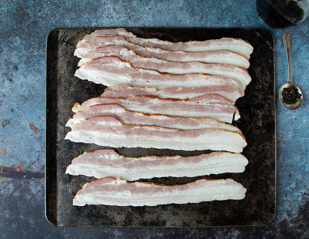 Raw Tray of Berkshire Pork Bacon by Sealand Quality Foods