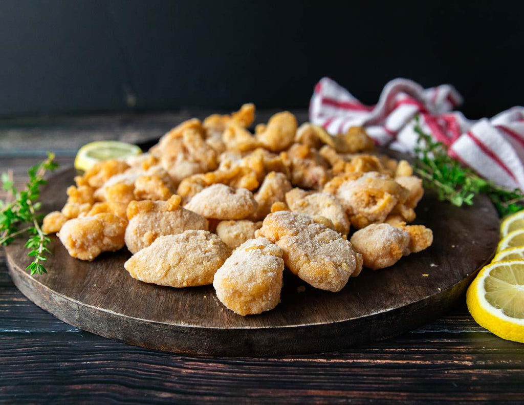 Cooked from frozen Breaded Bar Clams.