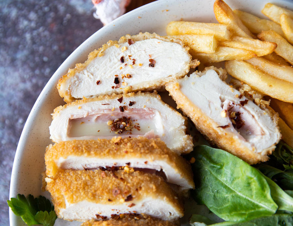 Sealand Quality Foods Chicken Cordon Bleu with Fries