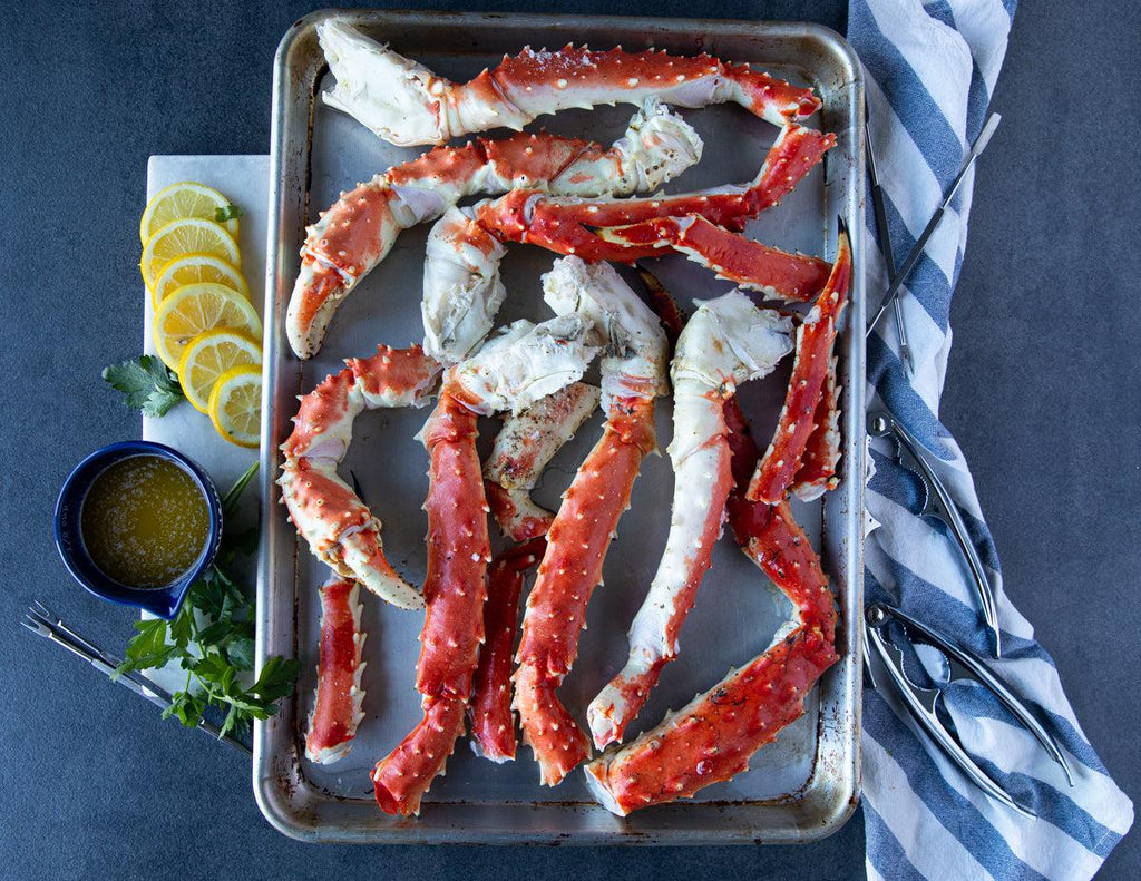 Tray of Frozen Sealand Colossal King Crab Legs