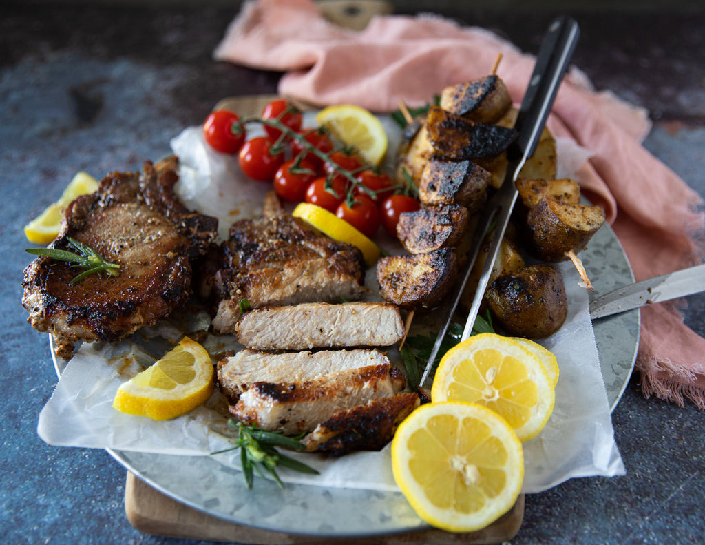 French Cut Pork Chops on the Grill