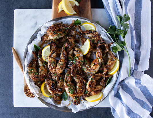 Platter of Mediterranean Grilled Frog Legs