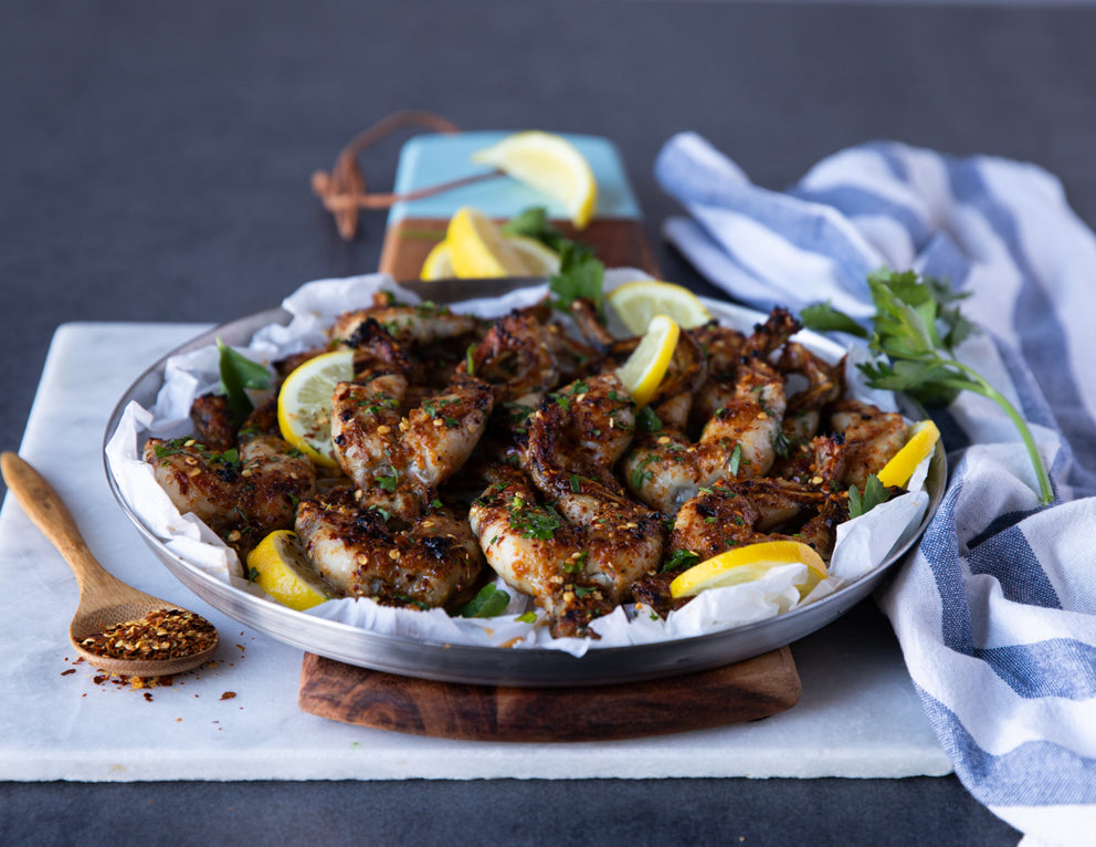 Platter of Grilled Frog Legs from Sealand Quality Foods