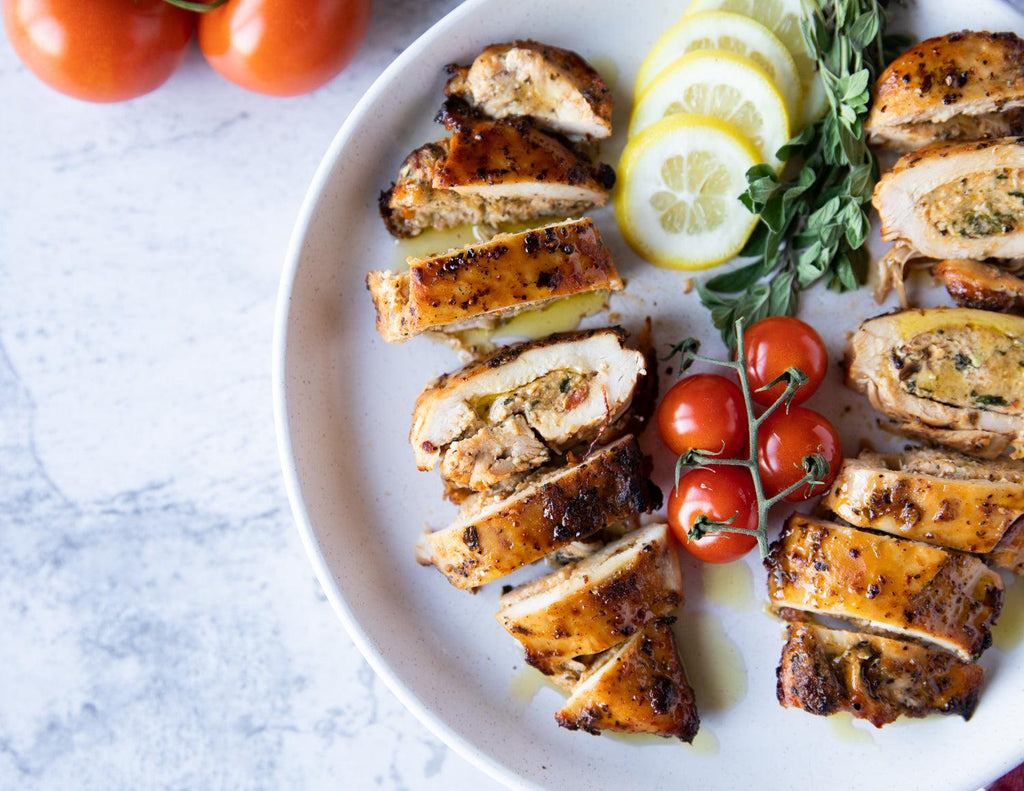 Sealand Quality Foods Gluten-Free Mediterranean Stuffed Chicken Breasts with Tomatoes and Lemon
