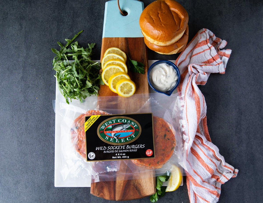 OCEAN BEAUTY WILD SALMON BURGER FROZEN GLUTEN FREE 8OZ