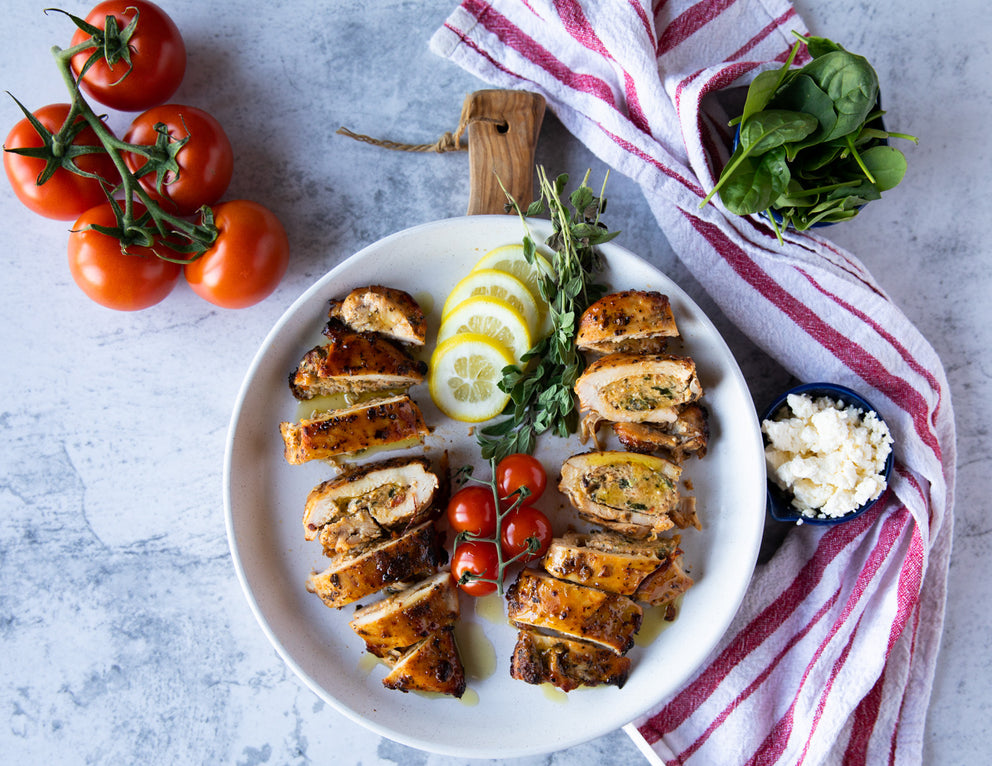 Sealand Quality Foods Mediterranean Stuffed Chicken with Lemon Roasted Tomatoes