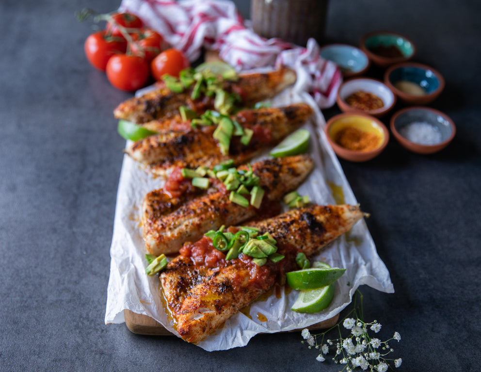 Sealand Quality Foods Pickerel Fillets Served with Salsa and Avocado