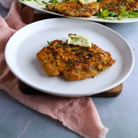 Sealand Quality Foods Breaded Veal Schnitzel with a Crunchy Chip Coating