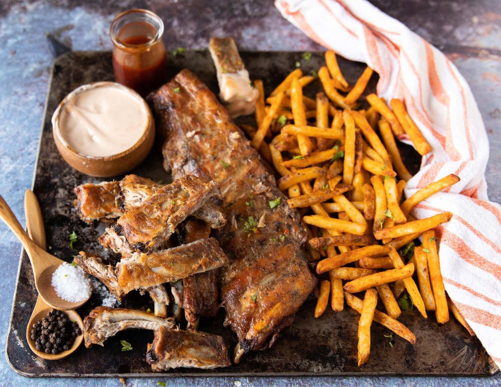 Sealand Quality Foods Sous Vide Pork Back Ribs with Fries