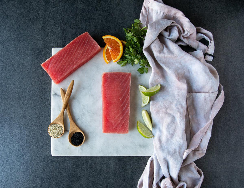 Raw Tuna Saku Blocks from Sealand Quality Foods.