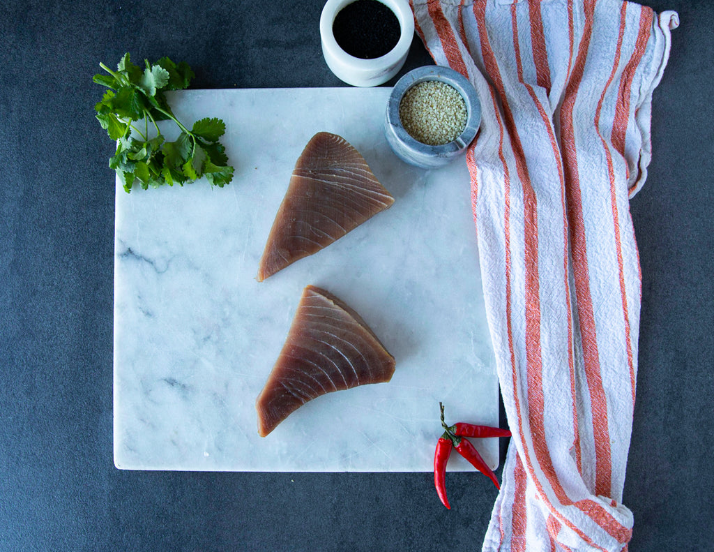 Sealand Quality Foods Tuna Ahi Steaks Chopping Board