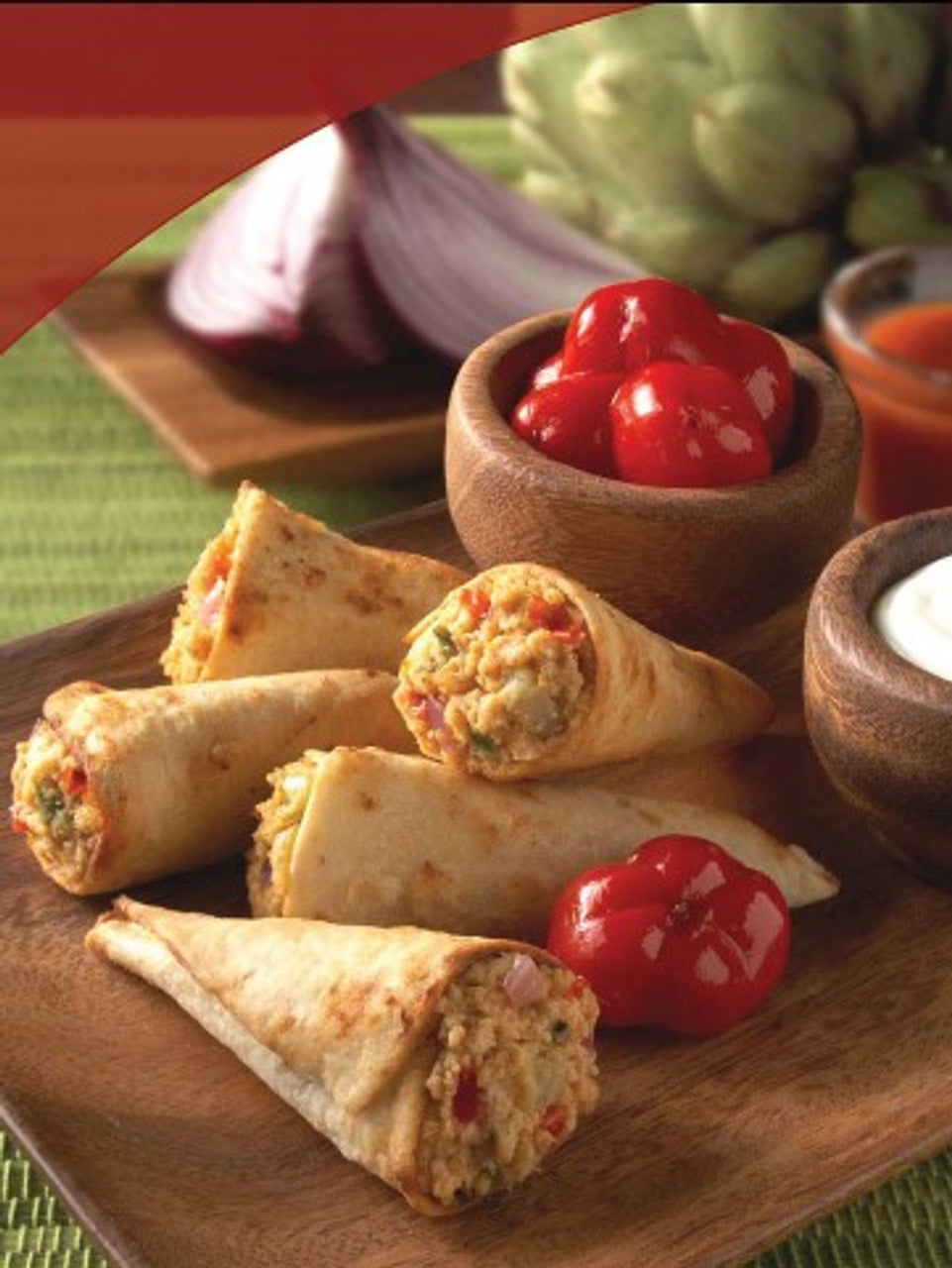 Wild Mushroom Tartlets & Buffalo Chicken Quesadilla Trumpets