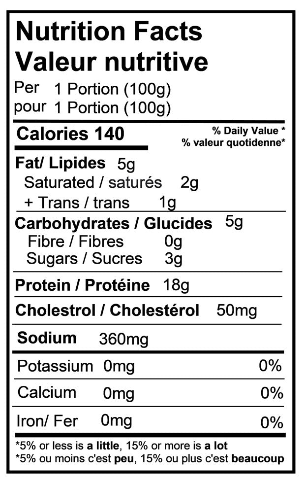 Butter Chicken nutrition facts